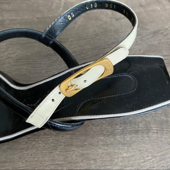 COPY - Ferragamo Ankle Strap Heeled Sandals Open Toe 9.5 - Picture 4 of 9